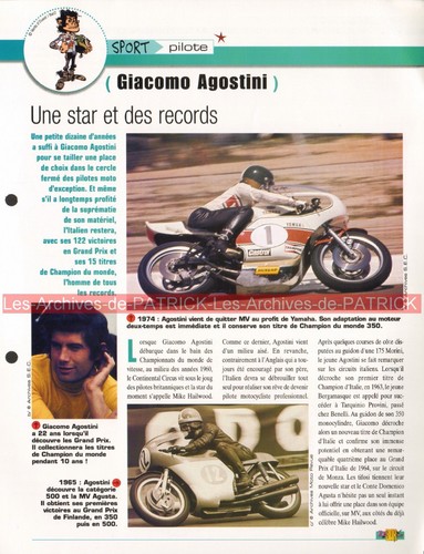 Giacomo agostini pilote - agostini, :