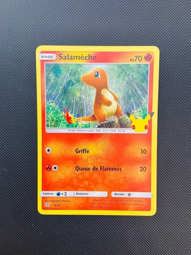 Carte pokémon salamèche 25 - carte,