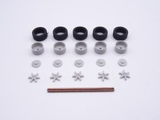 ALEZAN MODELS . ACCESSOIRES 1/43 . SET 5 ROUES JANTES 6 BRANCHES . 4 ECROUS .