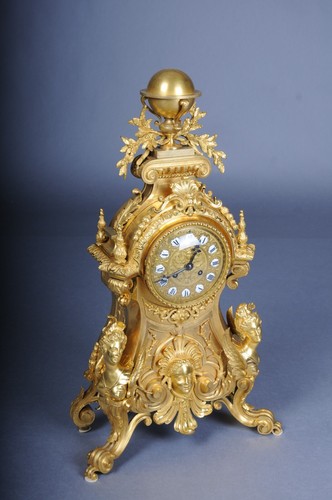 Pendule cheminée dorée - cheminée,