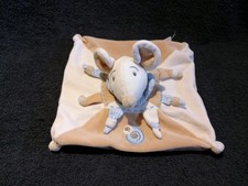 Doudou et compagnie souris plate beige créme bleu nature TTBE