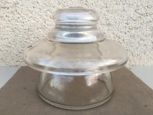 Ancien gros isolateur - en, verre