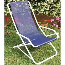 Chaise Longue Dondolino Fiam Acier Blanc 123TX BSBK Extérieur Jardin