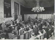 Italie, Convention Necchi, 1954 Vintage silver print Tirage argentique  18x2