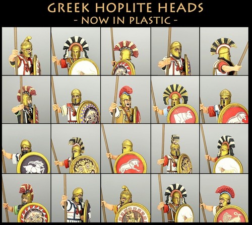 Têtes hoplite grecques x - hoplite,