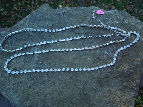 Silver tone clear - silver, rhinestone