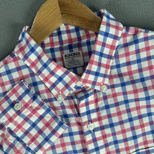 Bonobos shirt large - pink, blue