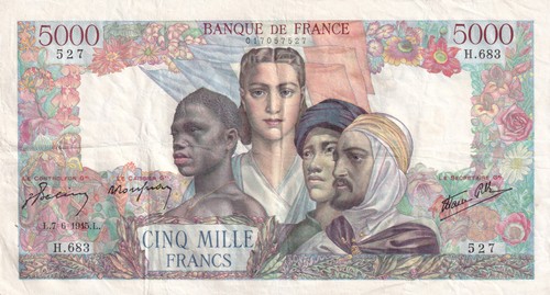 France 5000 francs - francs, empire
