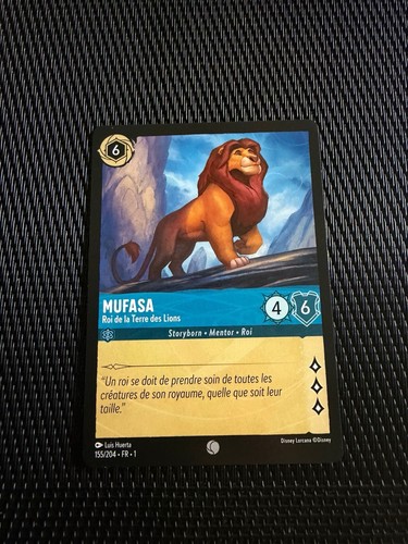 Carte lorcana mufasa 155 204 - carte,