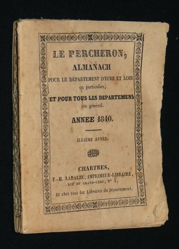 Percheron almanach pour le - almanach,