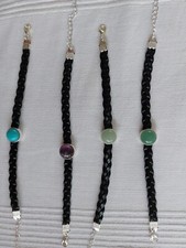 bracelet faux cuir noir jonc