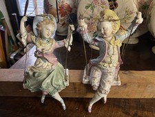 Sublime Couple de Figurines anciennes porcelaine XIX siècle (Saxe ?)