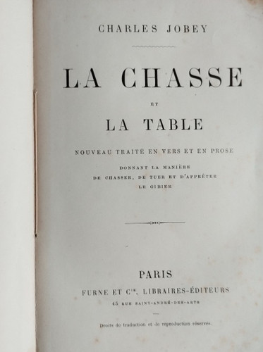 Chasse gastronomie charles - -,