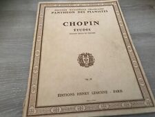 Partition CHOPIN Etudes opus
