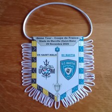 SAINT MALO / BASTIA  (8e Tr Coupe de France 2026) - Fanion en tissu, neuf