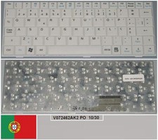 Clavier Qwerty PO Portugais ASUS EeePc EPC 700 701 900 901 V072462AK2 Blanc,