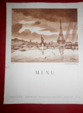 Ancien menu transatlantique