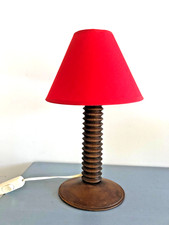 Pied de Lampe Bois Tourné  DLG Charles Dudouyt Très Ancien