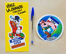 2 autocollants CREDIT EUROPÉEN ASTERIX OBELIX  PICSOU sticker  Disney DARGAUD