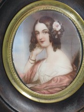 Superbe rare tableau miniature