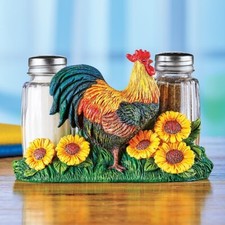 Français Pays Coq Avec Tournesols Salt & Pepper Shakers