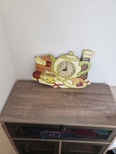 Pendule Murale Cuisine Vintage Forme Déjeuner Théière