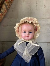 Poupée Ancienne Cire Papier