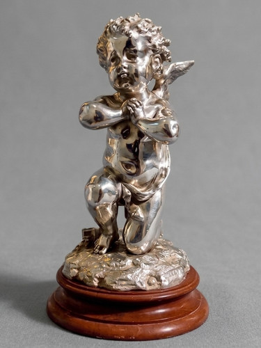 Sculpture bronze argenté - bronze, "