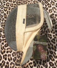 FRENCH SOUZY 1930s FENCING MASK / FACE GUARD HELMET~WIRE MESH~MADE IN PARIS~RARE