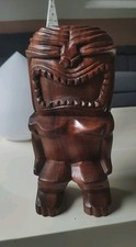 Sculpture Totem/Tiki Hawaïen Kane. En Bois Brut. Protecteur/Porte Bonheur/25 cm