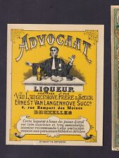 Ancienne étiquette    Alcool Belgique  BN181335 Liqueur de l'avocat