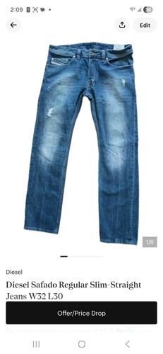 Y2k diesel safado jeans mens - y2k,