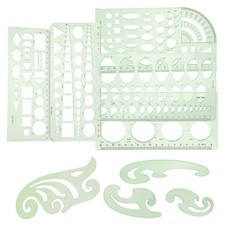  9 Pcs Règle Géométrique