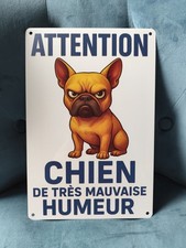 Plaque métal humour chien