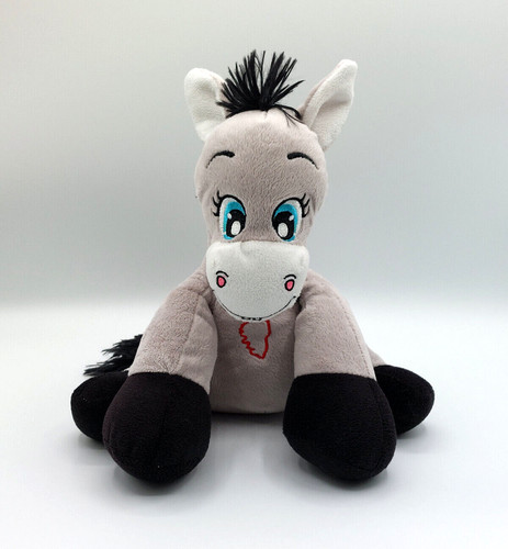 Peluche doudou âne - gris, corse
