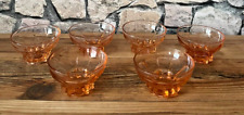 MAGNIFIQUE lot de 6 coupes à champagne en verre rosé des années 50 60 vintage ++