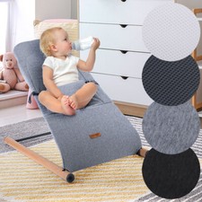 Transat de Bébé Balançoire Berceau Sac Fauteuil à Bascule Housse Lavable Bois