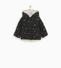 NEW ZARA Baby Girl THREE-QUARTER-LENGTH STAR COAT Size 2 - 3 years 98 cm