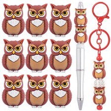 , 10 Pack Owl Silicone Focal