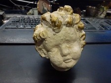 tete d'ange terre cuite peinte,début XXème,H 9cm,P114g