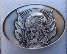 BOUCLE de CEINTURE du    CLUB HARLEY DAVIDSON     de    MONACO