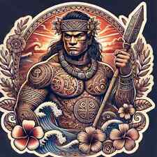 2 Autocollants hibiscus Tahiti