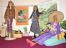 Barbie BASICS Black Label BOHO Style & Accessoires 3 Dolls  MATTEL