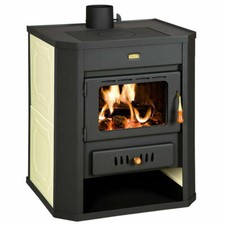 Poêle à bois avec chaudière multi-combustibles 15 + 5 kW Prity WD W15