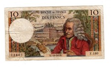 France Billet 10 FRANCS VOLTAIRE 7/10/1965 73801 F.180  BON ETAT
