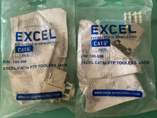 Lot de 2 Prises RJ45 catégorie 5 FTP TOOLESS JACK EXCEL