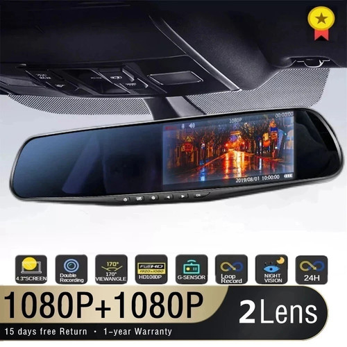 Retroviseur dashcam double - dashcam,