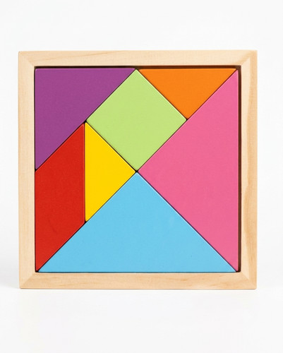 Jeu tangram puzzle en - x, bois