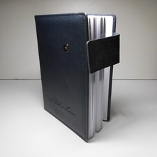 Agenda 2019 Yacht Club Monaco bleu cuir papier vintage Monte Carlo N6991