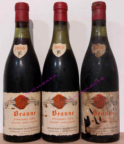 Vin bourgogne beaune - 1x, 1955